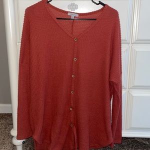 Oversized Thin Button Down Sweater